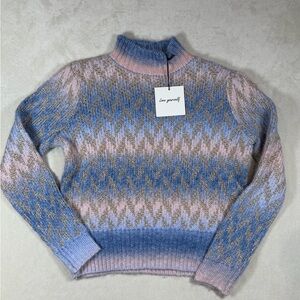 NWT Grace and Karma Size Small Multicolor Glitter Sparkle Chevron Sweater